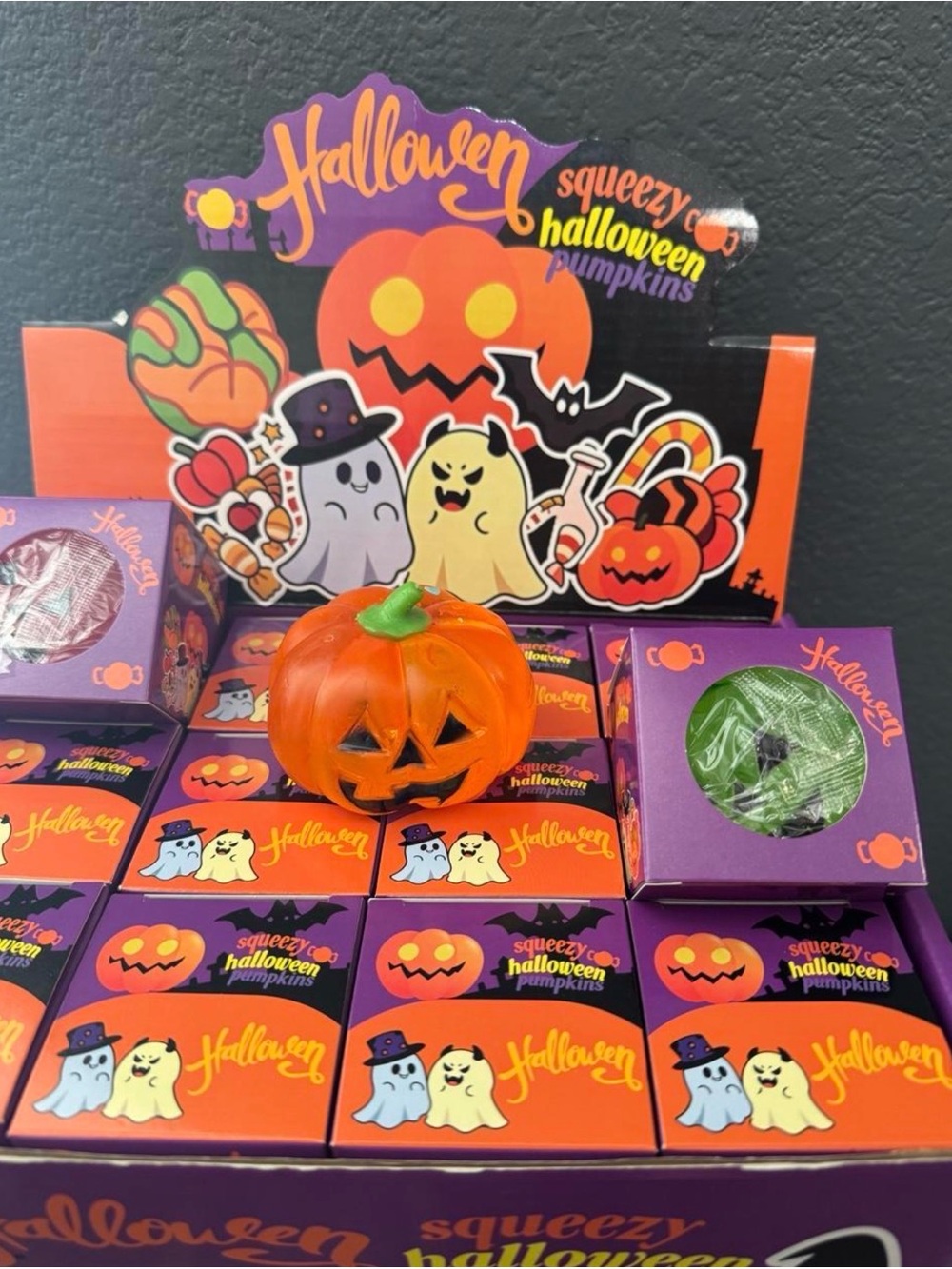 Halloween Squeezy Pumpkin Stress Toy - Orange